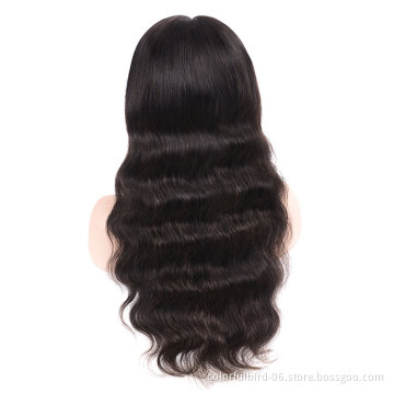 6*6 HD Lace closure Wigs Body Wave Natural Color Transparent Lace With  Pre Plucked Bleached Knots Brazilian Remy hair